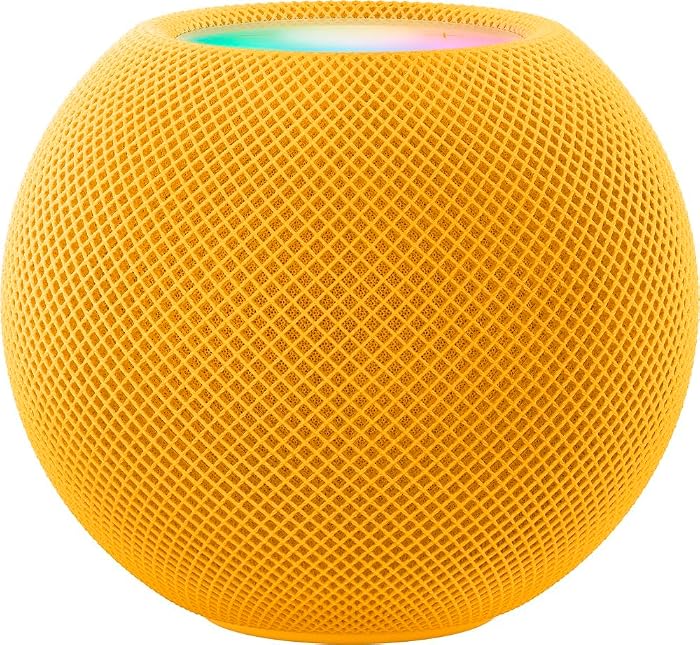 Yellow Apple HomePod mini